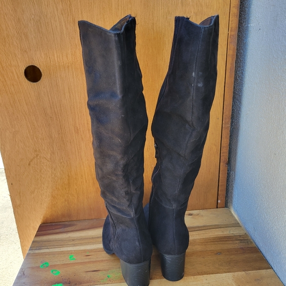 Old Navy Tall Sued Boot Black Jack Size 8 - Picture 10 of 16